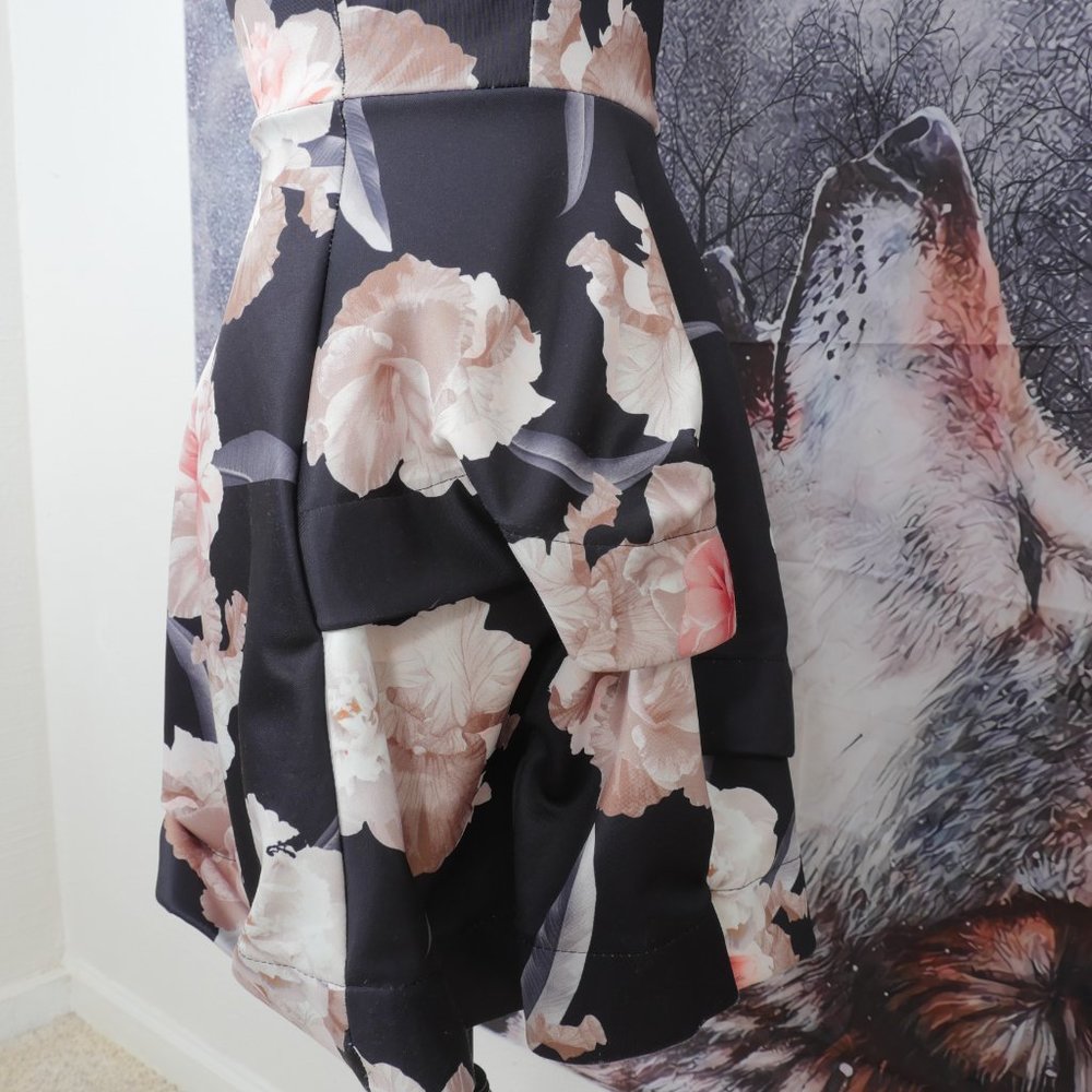 January 7 Black Cream Floral Size Small Dress - Picture 10 of 15
